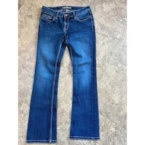 BKE MID RISE SABRINA BOOT, stretch jeans, women's size 28 x 31 1/2"